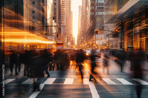 Time-Lapse of NYC Street in Golden Twilight