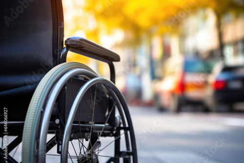 Fototapeta Empowering Disabled Travelers: Wheelchair-Ready Taxi Service