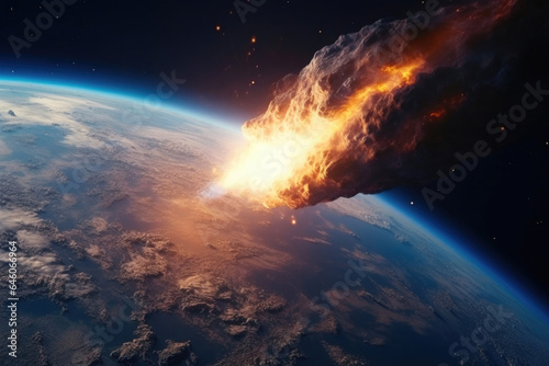 Fiery Meteor Plunging into Earth s Atmosphere