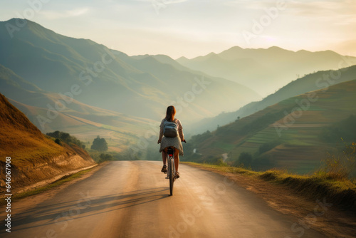 Cycling through Scenic Mountain Roads