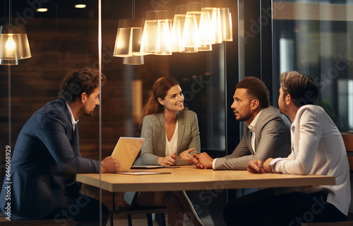 Team of Professionals Having a Business Discussion