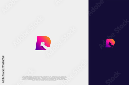 Free Download Initial Letter D with Arrow logo. Dynamic movement. logistic. Vector Illustration design template
 - GFXLoad