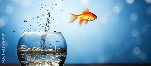 Leap of Ambition  Golden Fish Jumping to Greater Possibilities