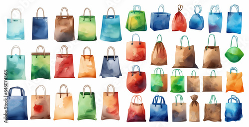 Set of bag with various shapes