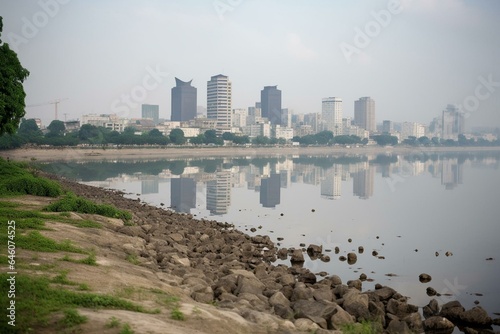An enchanting scene showcasing the beautiful Kinshasa city. Generative AI