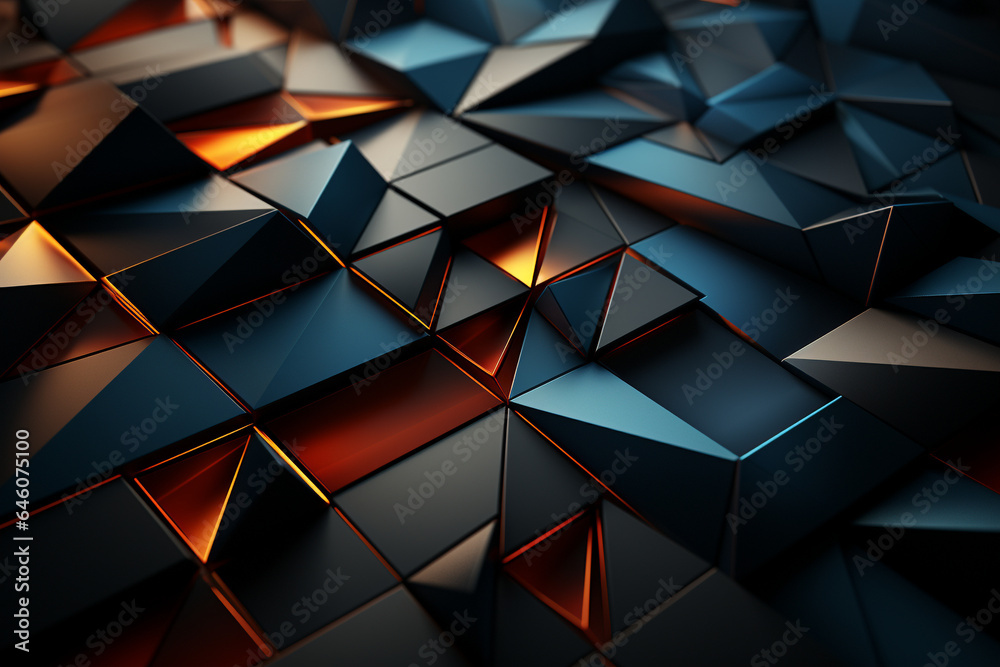 Obraz premium Abstract Background 3D shape wave colorful