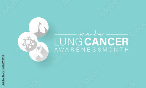 Lung Cancer Awareness Calligraphy Poster Design  and Banner, background design template. November is  Lung Cancer  Awareness Month.