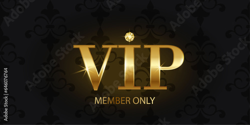 Vector VIP member card Black ,premium quality , premium invitation card poster .