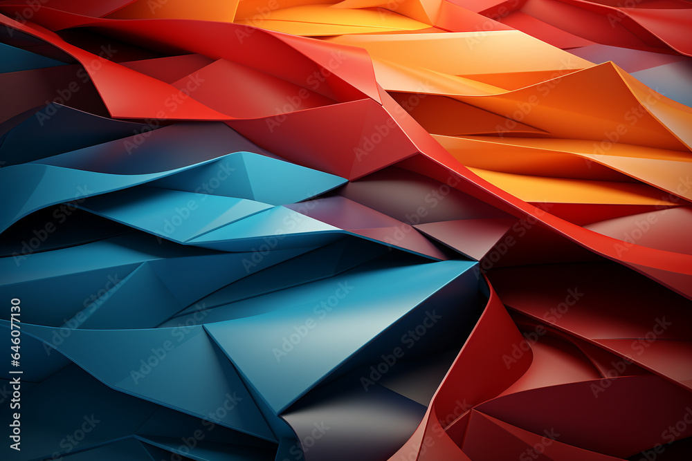 Obraz premium Abstract Background 3D shape wave colorful