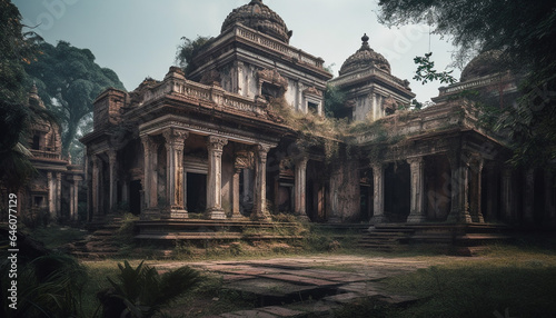 Ancient ruins of Angkor, a famous spiritual travel destination generated by AI