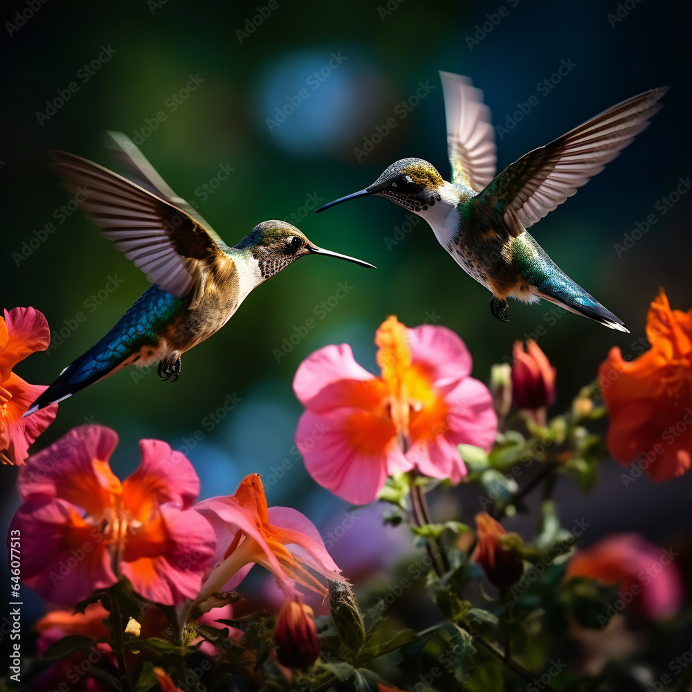 Fototapeta premium hummingbird, bird, nectar,