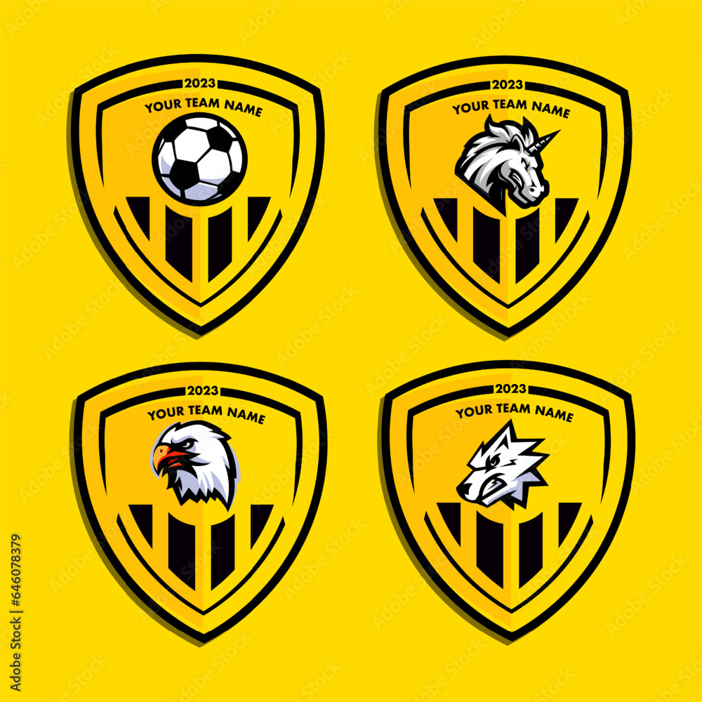 Obraz premium Soccer Football Logo Set