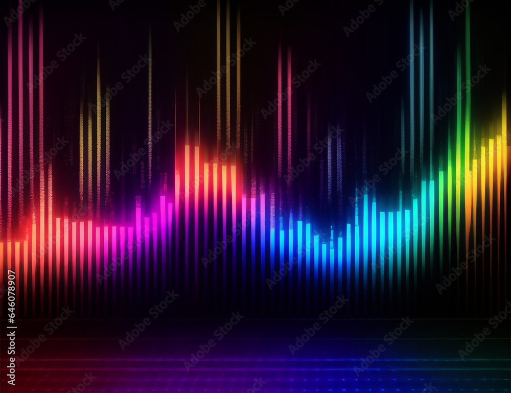 abstract background with colored sound waves