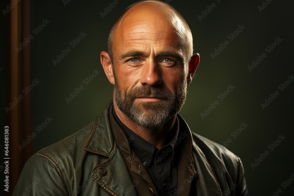Studio portrait of middle age man on different colours background Studio portrait of middle age man on different colours background
