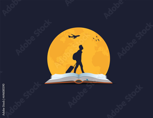 Study abroad concept vector illustration. Vector concept for travel agencies, educational programs. Assistance in obtaining student visa