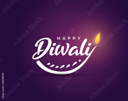 Happy Diwali greeting card concept. India festival of lights holiday invitations template, banner, card, postcard. Vector illustration. Happy Diwali concept background.