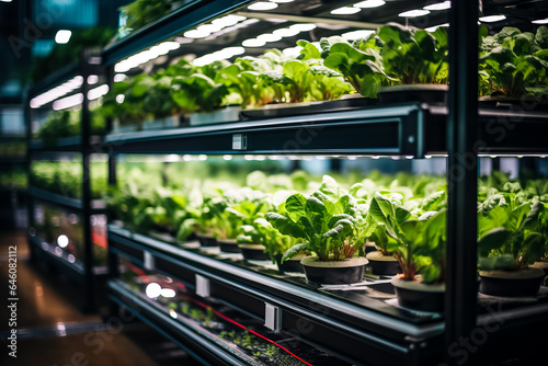 Aquaponics system grows lettuce using ventilator and LED belts combining fish aquaculture with hydroponics
