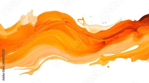 orange color splash isolated