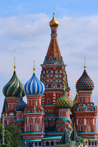 Saint Basil's Cathedral on Red Square in Moscow, Russia. Saint Basil's Cathedral is one of the main symbols of Moscow.