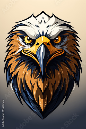 Falcon and eagle mascot logo template for sports teams t-shirts or posters on white background 