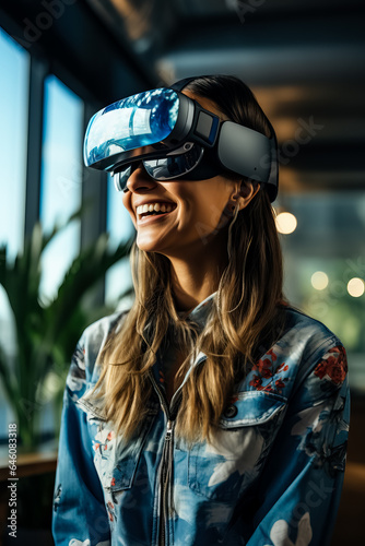 Virtual reality and augmented reality applications let customers try on clothing for personalized shopping experiences