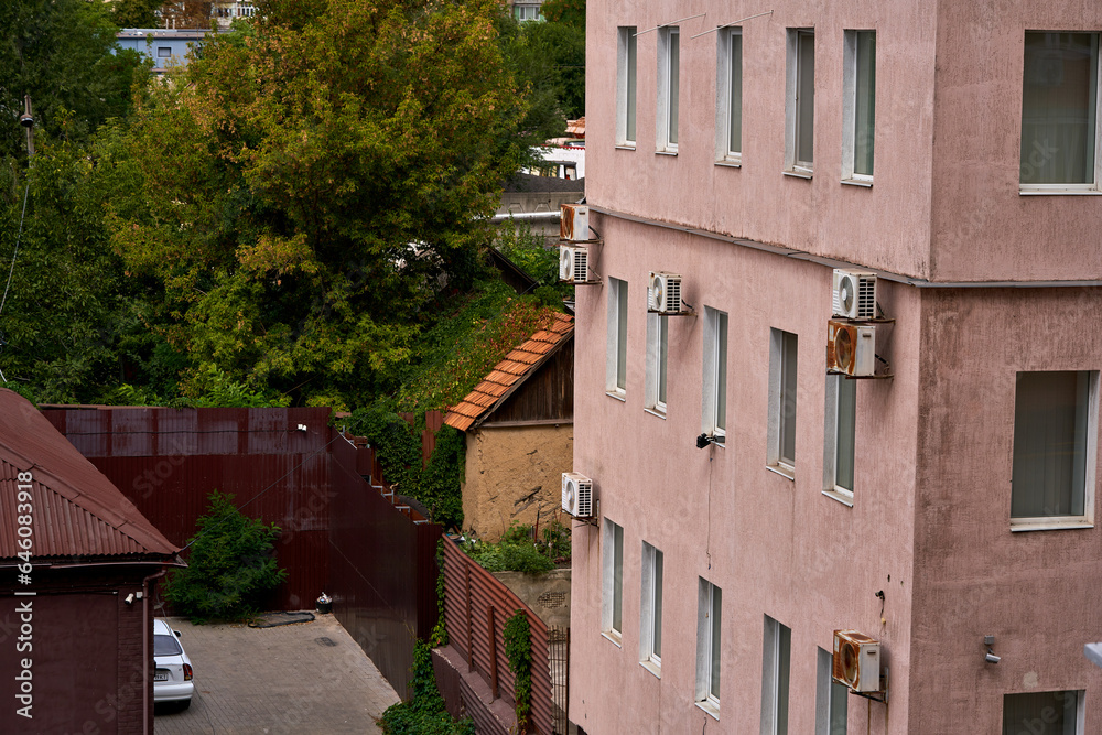 Fototapeta premium fragment of Soviet architecture in Ukraine