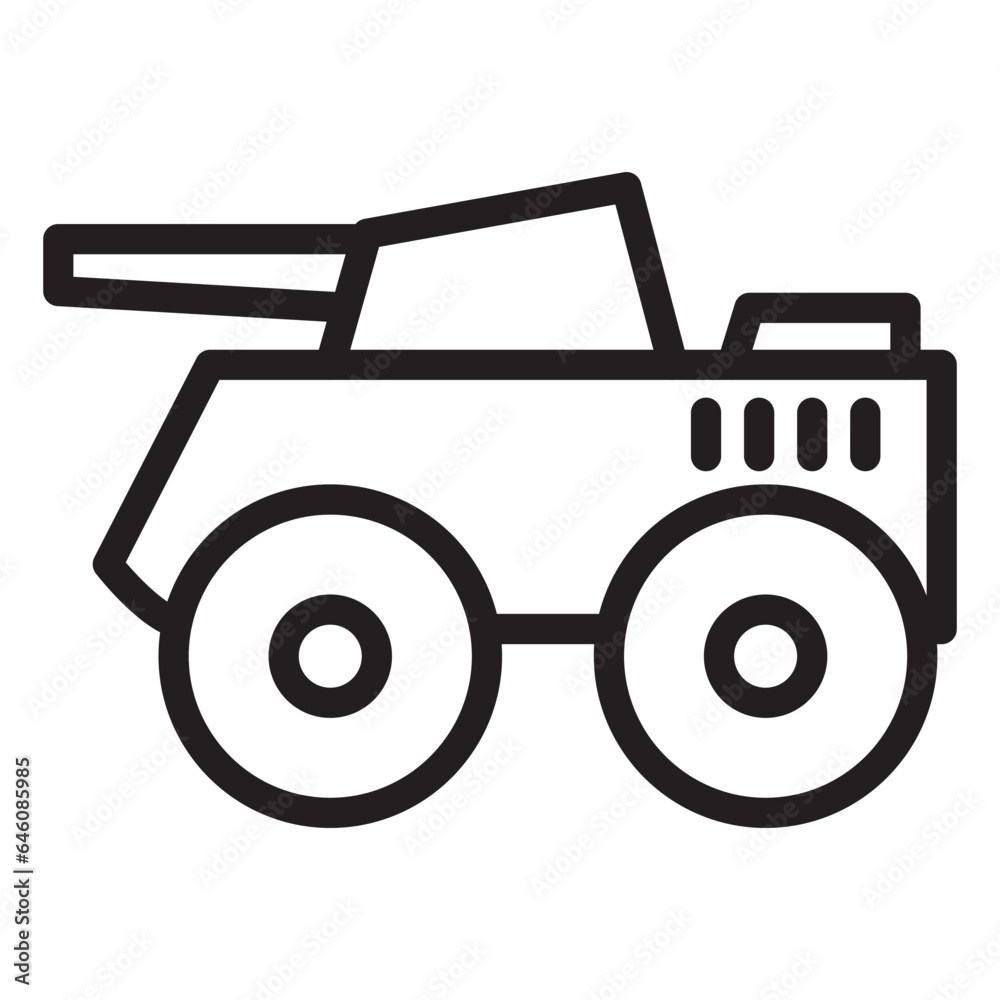 Armored Personnel Carrier icon.Armored combat vehicle.Military