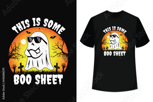 This Is Boo Sheet Funny Halloween Sayings T-Shirt T-Shirt