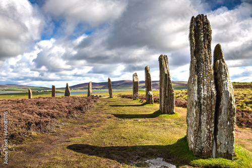 Ring of Brodgar standing stones, Orkney, Scotland. photo