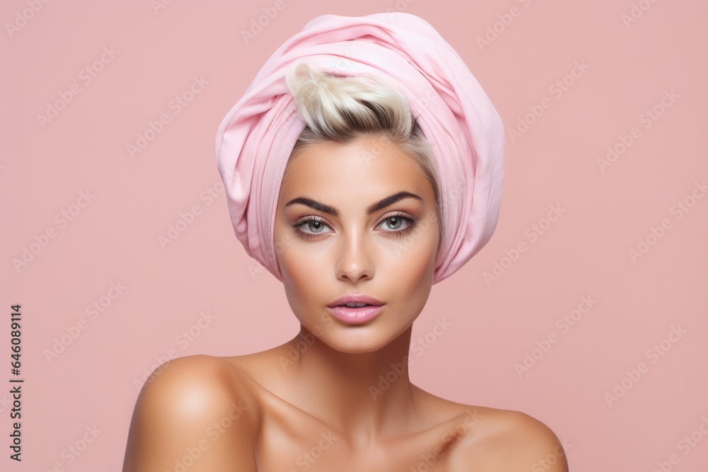 Portrait of woman shot against soft background Portrait of woman shot against soft background