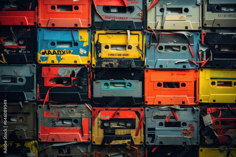 Assortment of cassette backgrounds