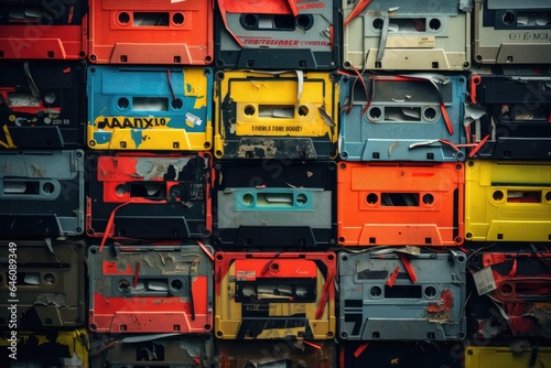 Assortment of cassette backgrounds