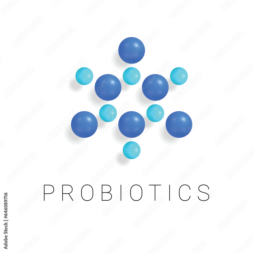 3D Prebiotic icon or logo. probiotics symbol. Vector illustration. 3D Prebiotic icon or logo. probiotics symbol. Vector illustration.
