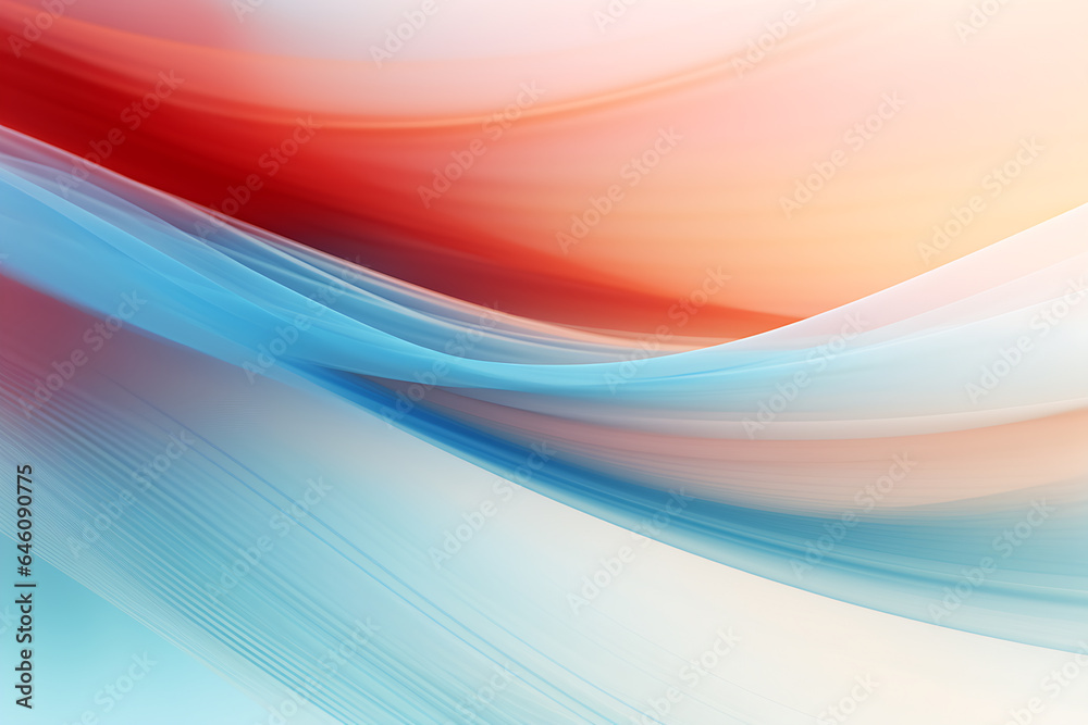 Fototapeta premium multi-colored abstract background, smooth lines, waves, rainbow color,AI_Generated