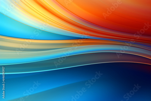 AI Generated, multi-colored abstract background, smooth lines, waves, rainbow color,