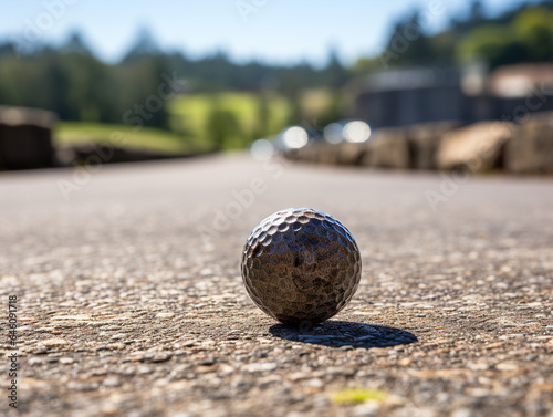 golf ball on the ground UHD wallpaper Stock Photographic Image