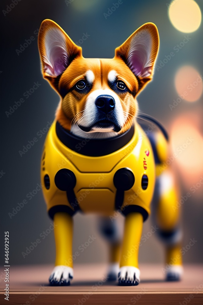 dog with a ballPerro robotico