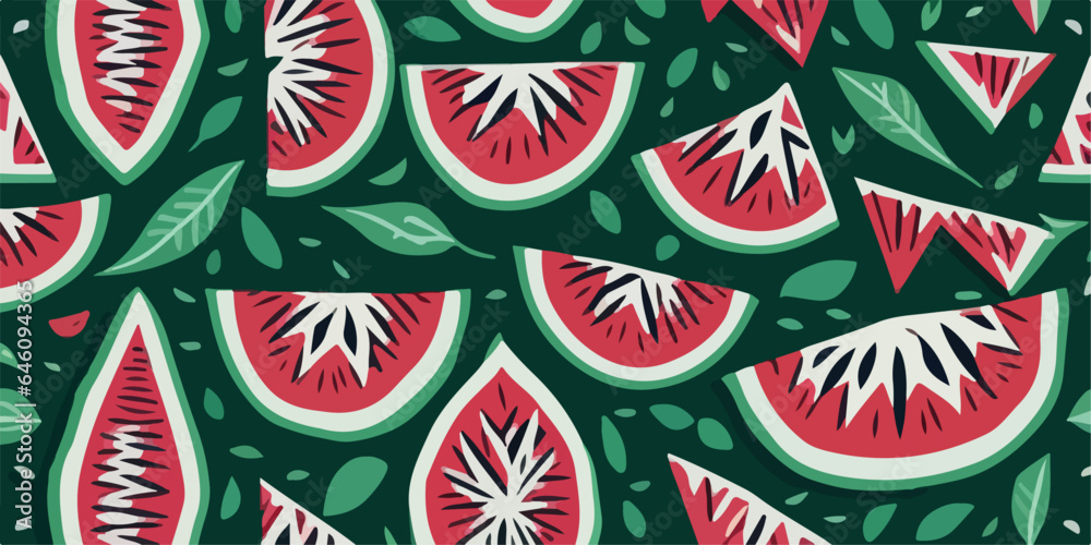 Fruity Delights Galore, Watermelon Slices Pattern