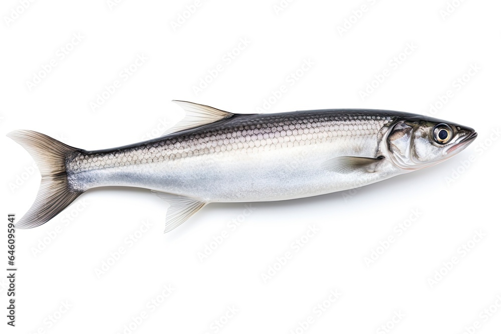 A herringfish on a white surface created with Generative AI technology