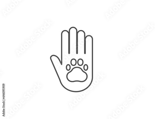 Animal care, charity icon. Vector illustration.
