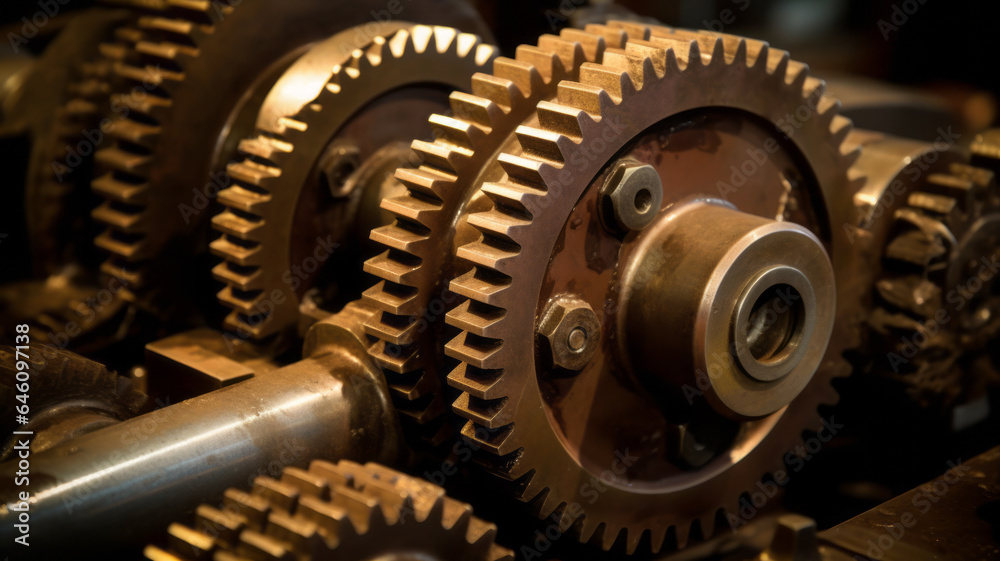 Heavy engine gears wheels generative ai Heavy engine gears wheels generative ai