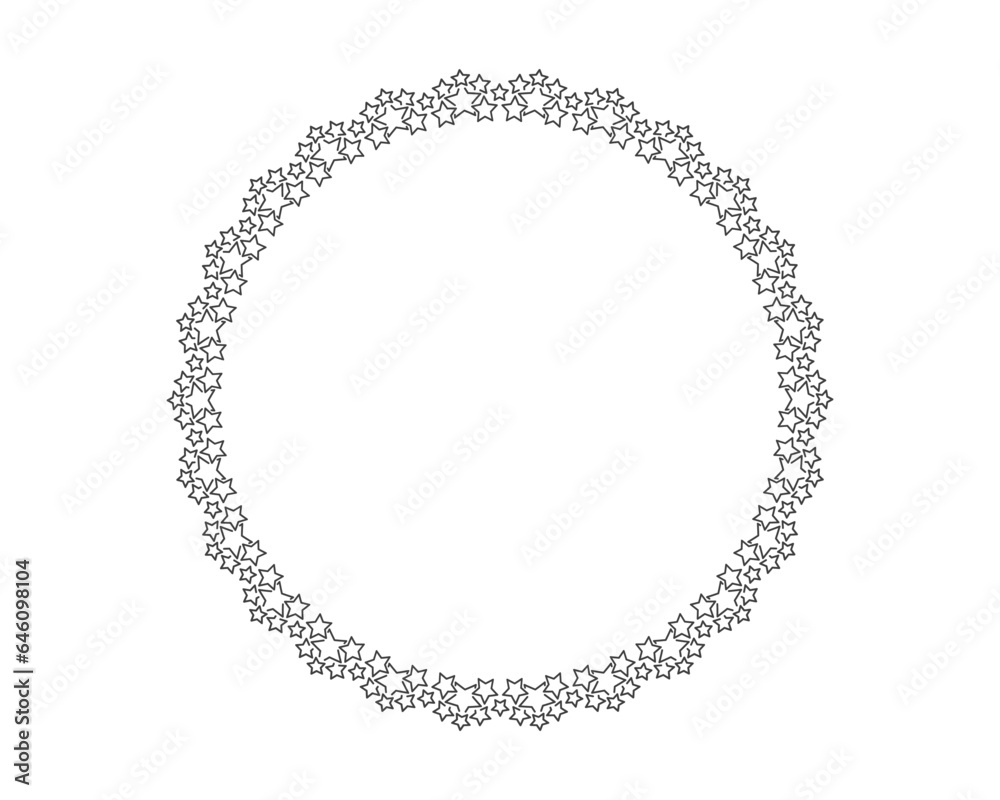 Start decoration frame in vector. Stars abstract round border. Start decoration frame in vector. Stars abstract round border.