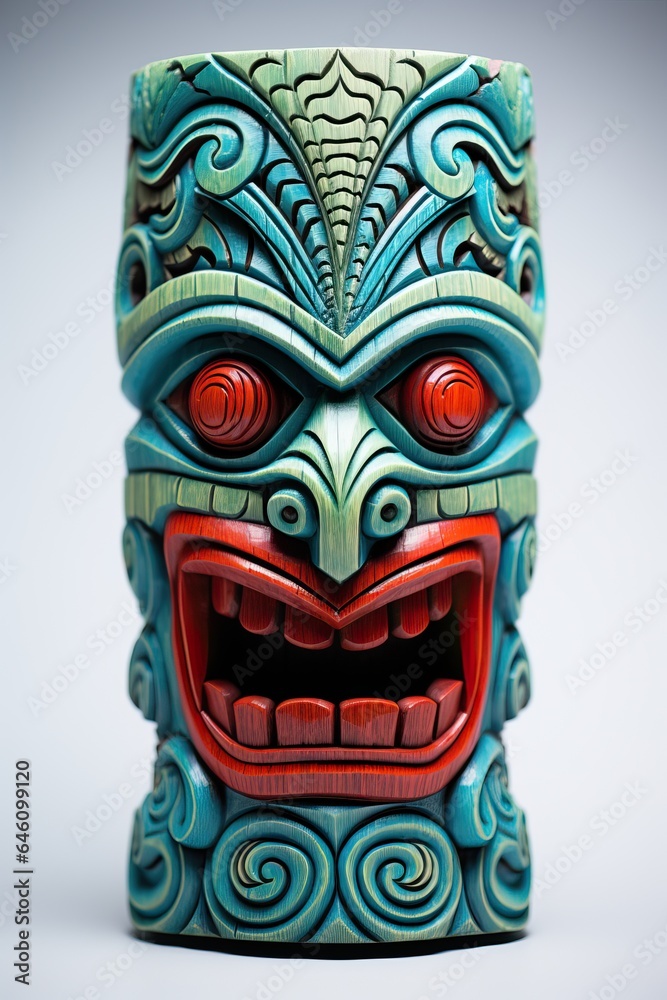 Isolated Shot of a Tiki Mask.