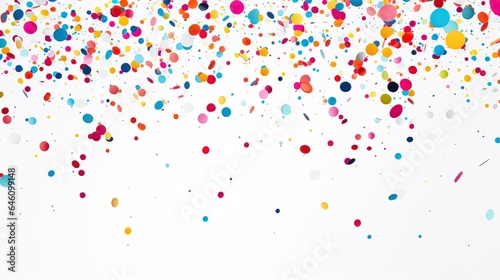 Confetti on a White Background.