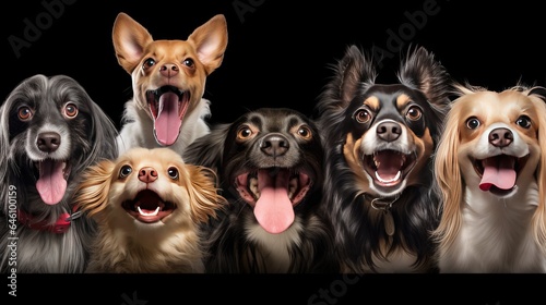 portrait of dogs expressing surprise when pets encounter something unexpected or react to a sudden noise, creating humorous and cute images.