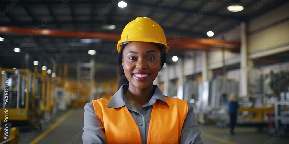 woman afican mechanical, maintenance, check in factory, warehouse Workshop for factory woman afican mechanical, maintenance, check in factory, warehouse Workshop for factory