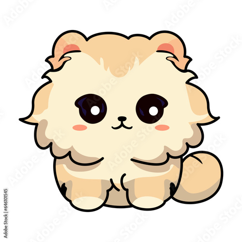 persian cat kawaii cute vector illustration