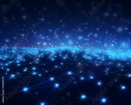 background of AI technology connection light blue network concept background