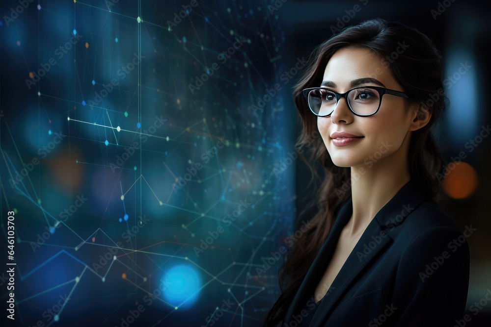 Portrait of a professional financial analyst in the modern digital world Portrait of a professional financial analyst in the modern digital world