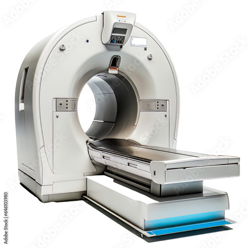 Medical pet scanner machine isolated on transparent background. Concept of health, healthcare and medical.